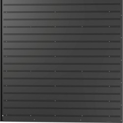 Abri toit plat en métal anthracite 5,22m², panneaux de 0.5mm - DURAMAX