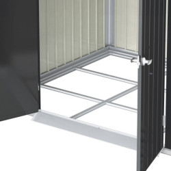 Abri toit plat en métal anthracite 5,22m², panneaux de 0.5mm - DURAMAX