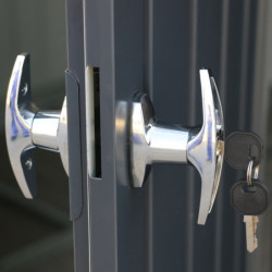 Abri toit plat en métal anthracite 5,22m², panneaux de 0.5mm - DURAMAX