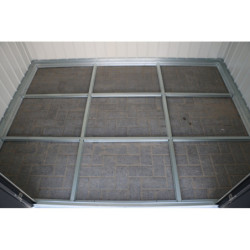 Abri toit plat en métal anthracite 5,22m², panneaux de 0.5mm - DURAMAX