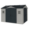 Abri de jardin en PVC 8,05m² + kit de fondation DarkGrey Apex Duramax