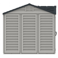 Abri de jardin en PVC 8,05m² + kit de fondation DarkGrey Apex Duramax