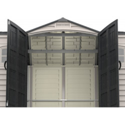 Abri de jardin en PVC 8,05m² + kit de fondation DarkGrey Apex Duramax