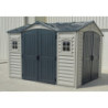 Abri de jardin en PVC 8,05m² + kit de fondation DarkGrey Apex Duramax