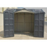 Abri de jardin en PVC 8,05m² + kit de fondation DarkGrey Apex Duramax