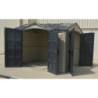 Abri de jardin en PVC 8,05m² + kit de fondation DarkGrey Apex Duramax