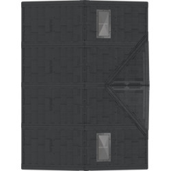 Abri de jardin en PVC 8,05m² + kit de fondation DarkGrey Apex Duramax