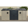 Abri de jardin en PVC 11,95m² + kit de fondation DarkGrey Apex Duramax