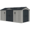 Abri de jardin en PVC 11,95m² + kit de fondation DarkGrey Apex Duramax