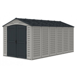 Abri de jardin en PVC 11,95m² + kit de fondation DarkGrey Apex Duramax
