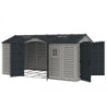 Abri de jardin en PVC 11,95m² + kit de fondation DarkGrey Apex Duramax