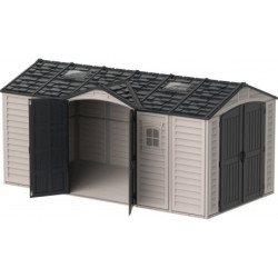 Abri de jardin en PVC 11,95m² + kit de fondation DarkGrey Apex Duramax