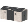 Abri de jardin en PVC 11,95m² + kit de fondation DarkGrey Apex Duramax
