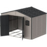 Abri de jardin en PVC 8,05m², kit de fondation DarkGrey Premium Duramax