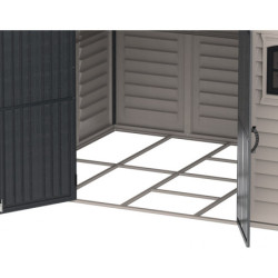 Abri de jardin en PVC 8,05m², kit de fondation DarkGrey Premium Duramax