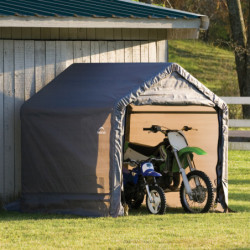 Abri de jardin 3,24m² en acier et polyéthylène gris Shelter Logic