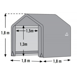 Abri de jardin 3,24m² en acier et polyéthylène gris Shelter Logic