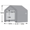 Abri de jardin 3,24m² en acier et polyéthylène gris Shelter Logic