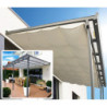 Toit de terrasse en alu et polycarbonate 15,38m² avec rideau Habrita