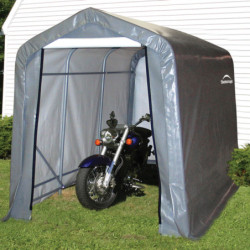 Abri de jardin 5,4m² en acier et polyéthylène gris Shelter Logic