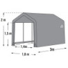 Abri de jardin 5,4m² en acier et polyéthylène gris Shelter Logic