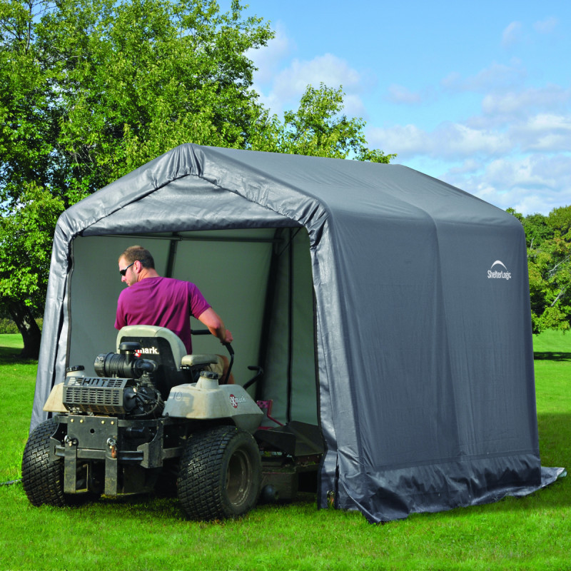 Abri de jardin 5,76m² en acier et polyéthylène gris Shelter Logic