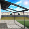 Toit de terrasse en alu et panneaux amovibles polycarbonate 12,04m²