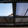 Toit de terrasse en alu et panneaux amovibles polycarbonate 12,04m²