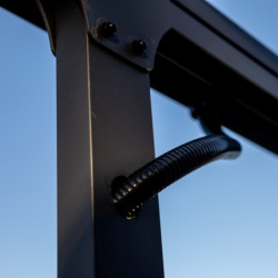 Toit de terrasse en alu et panneaux amovibles polycarbonate 12,04m²