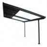 Toit de terrasse en alu et panneaux amovibles polycarbonate 12,04m²