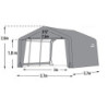 Abri de jardin 13m² en acier et polyéthylène gris Shelter Logic