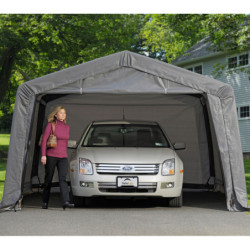 Garage 18,13m² en acier et polyéthylène gris Shelter Logic