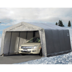 Garage 18,13m² en acier et polyéthylène gris Shelter Logic