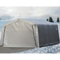 Garage 18,13m² en acier et polyéthylène gris Shelter Logic