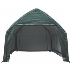 Garage 23,8m² en acier et polyéthylène vert Shelter Logic camping car