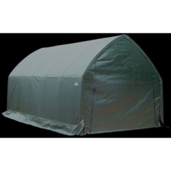 Garage 23,8m² en acier et polyéthylène vert Shelter Logic camping car
