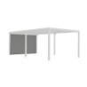 Store PVC gris pour pergola bioclimatique alu 10,80m²/21,52m² HABRITA
