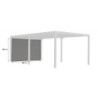 Store PVC gris pour pergola bioclimatique alu 10,80m²/21,52m² HABRITA