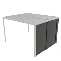 Panneaux ventelles amovible pour pergola alu 7,20m²/10,80m² HABRITA
