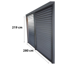 Panneaux ventelles amovible pour pergola alu 7,20m²/10,80m² HABRITA