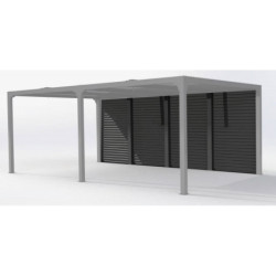 Panneaux ventelles amovible pour pergola alu 21,52m²/10,80m² HABRITA