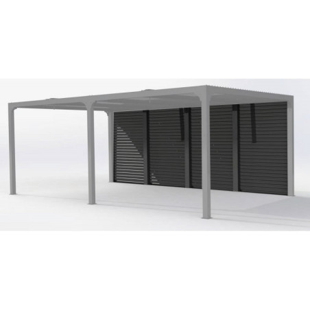 Panneaux ventelles amovible pour pergola alu 21,52m²/10,80m² HABRITA
