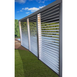 Panneaux ventelles amovible pour pergola alu 21,52m²/10,80m² HABRITA