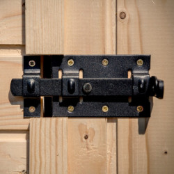 Abri pratique en bois massif brut 1m² avec 2 étagères - Habrita