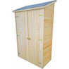 Abri pratique en bois massif brut 0,7m² avec 3 étagères - Habrita