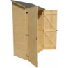 Abri pratique en bois massif brut 0,7m² avec 3 étagères - Habrita