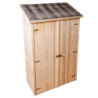 Abri pratique en bois massif brut 0,7m² avec 3 étagères - Habrita