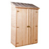 Abri pratique en bois massif brut 0,7m² avec 3 étagères - Habrita