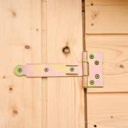 Abri pratique en bois massif brut 0,7m² avec 3 étagères - Habrita