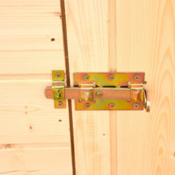 Abri pratique en bois massif brut 0,7m² avec 3 étagères - Habrita